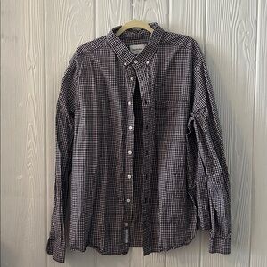Goodfellow & Co Navy and Pink Checkered Shirt